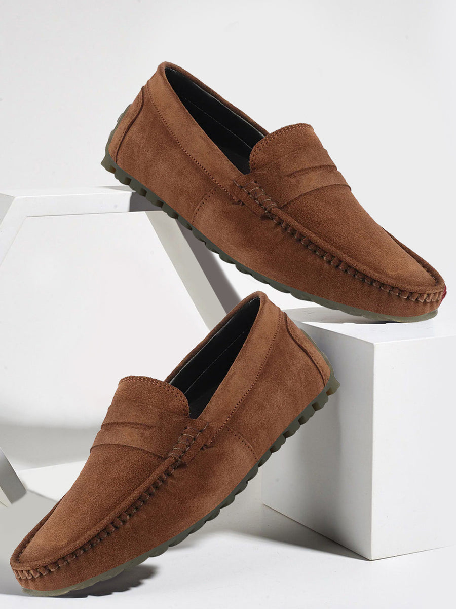 Shop Men's Camel Leather Loafers and Mocassin Online- Fausto