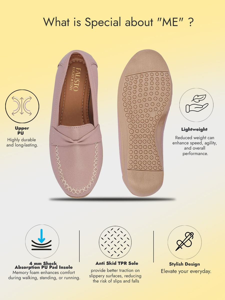 Women Purple Dress Formal Stitched Tie Buckle Strap Slip On Shoes|Memory Cushion Insole|Pull On Shoe|Office Shoe