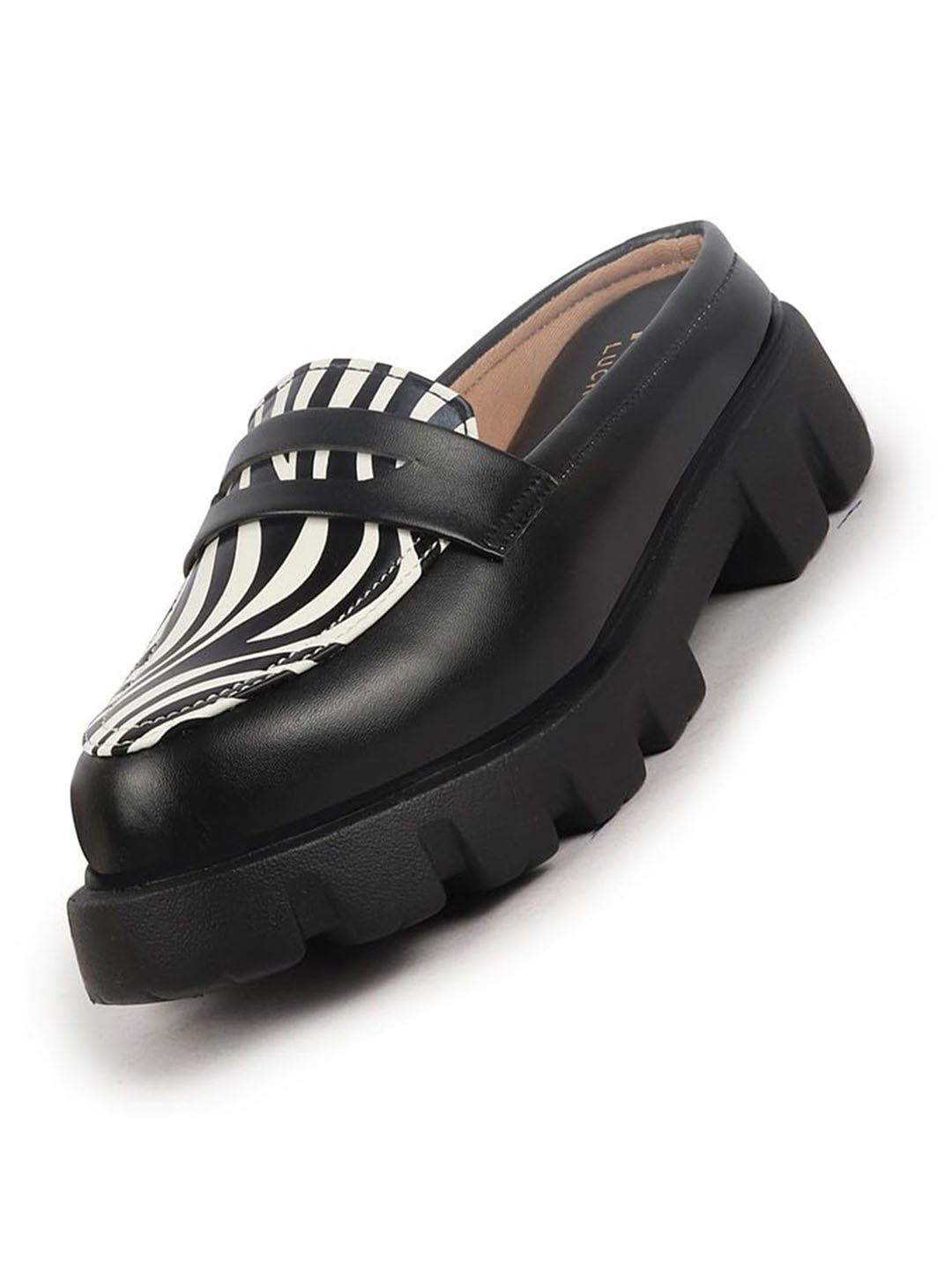 Buy Women Black Stiched Zebra Print Casual Shoes Online – FAUSTO.in