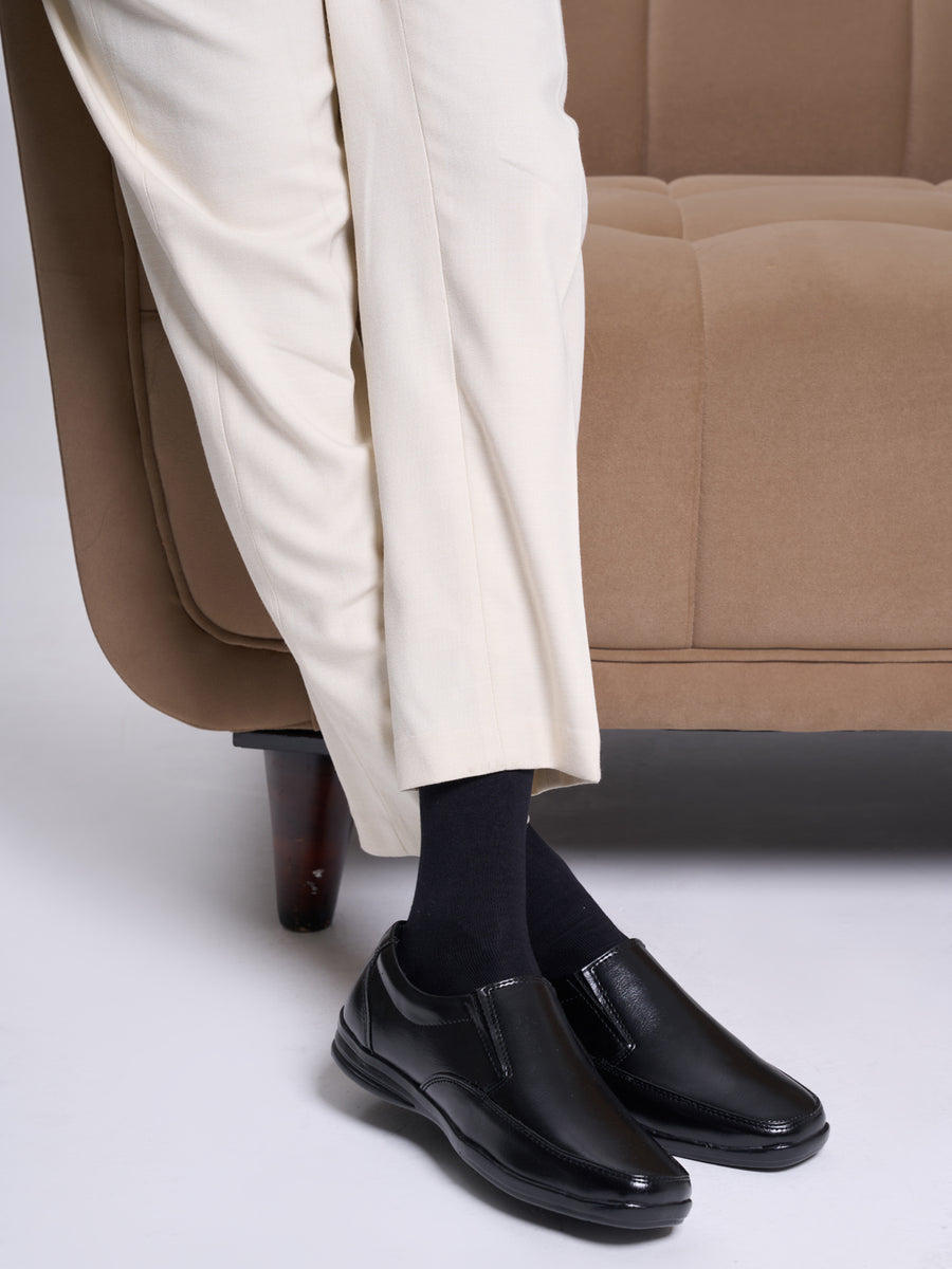 Men Black Formal Office Dress Comfort Slip On Shoes