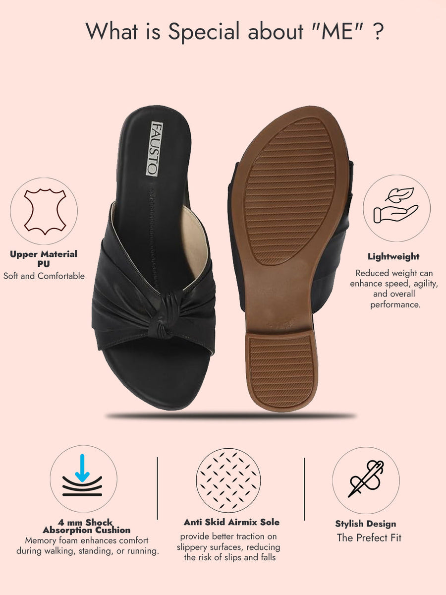 Women Black Open Toe Multi Color Strap Platform Woven Design Slip On Sandals