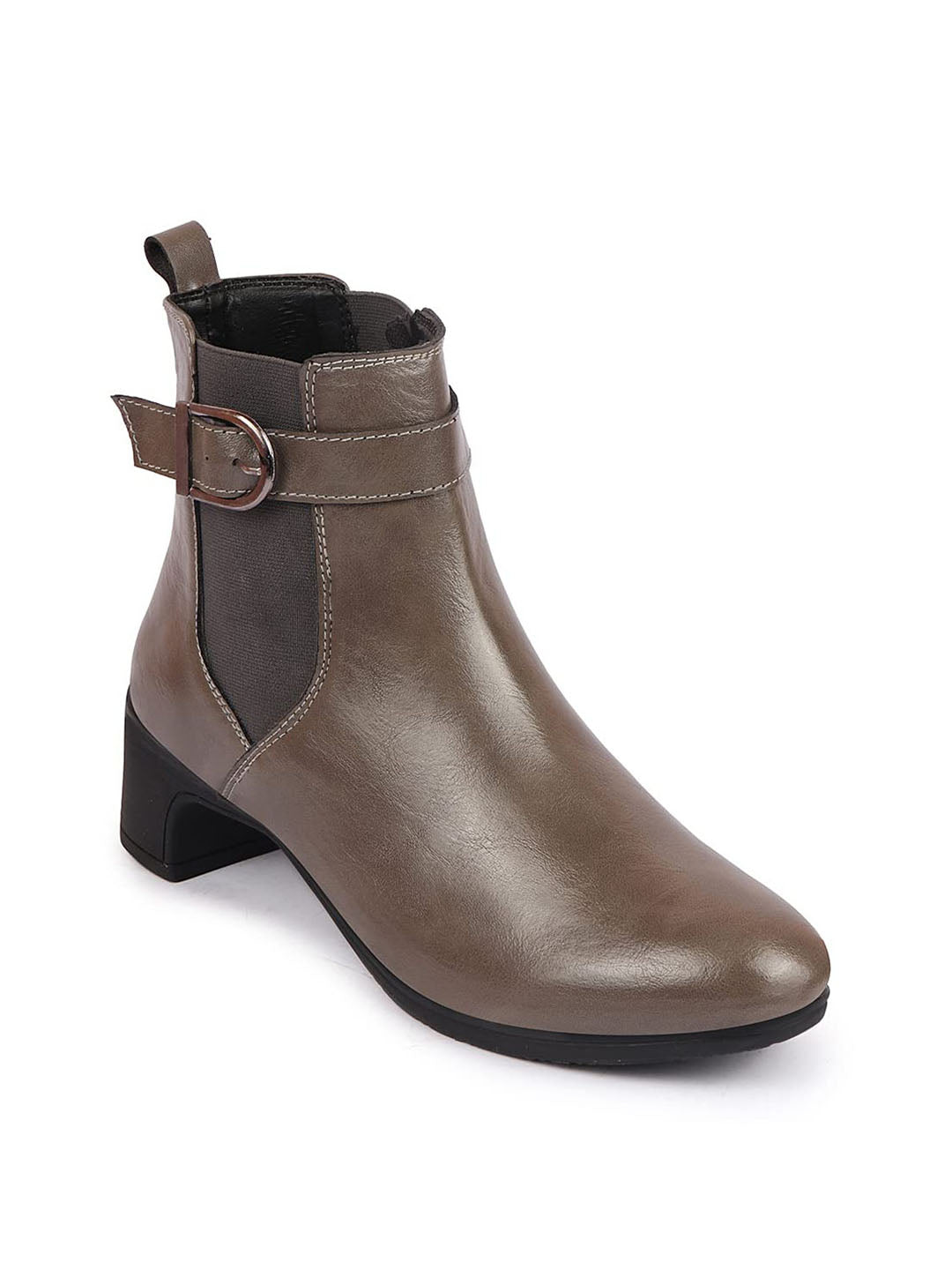 Buy Women Grey High Ankle Classic Winter Strap Chelsea Boot  FAUSTO.in