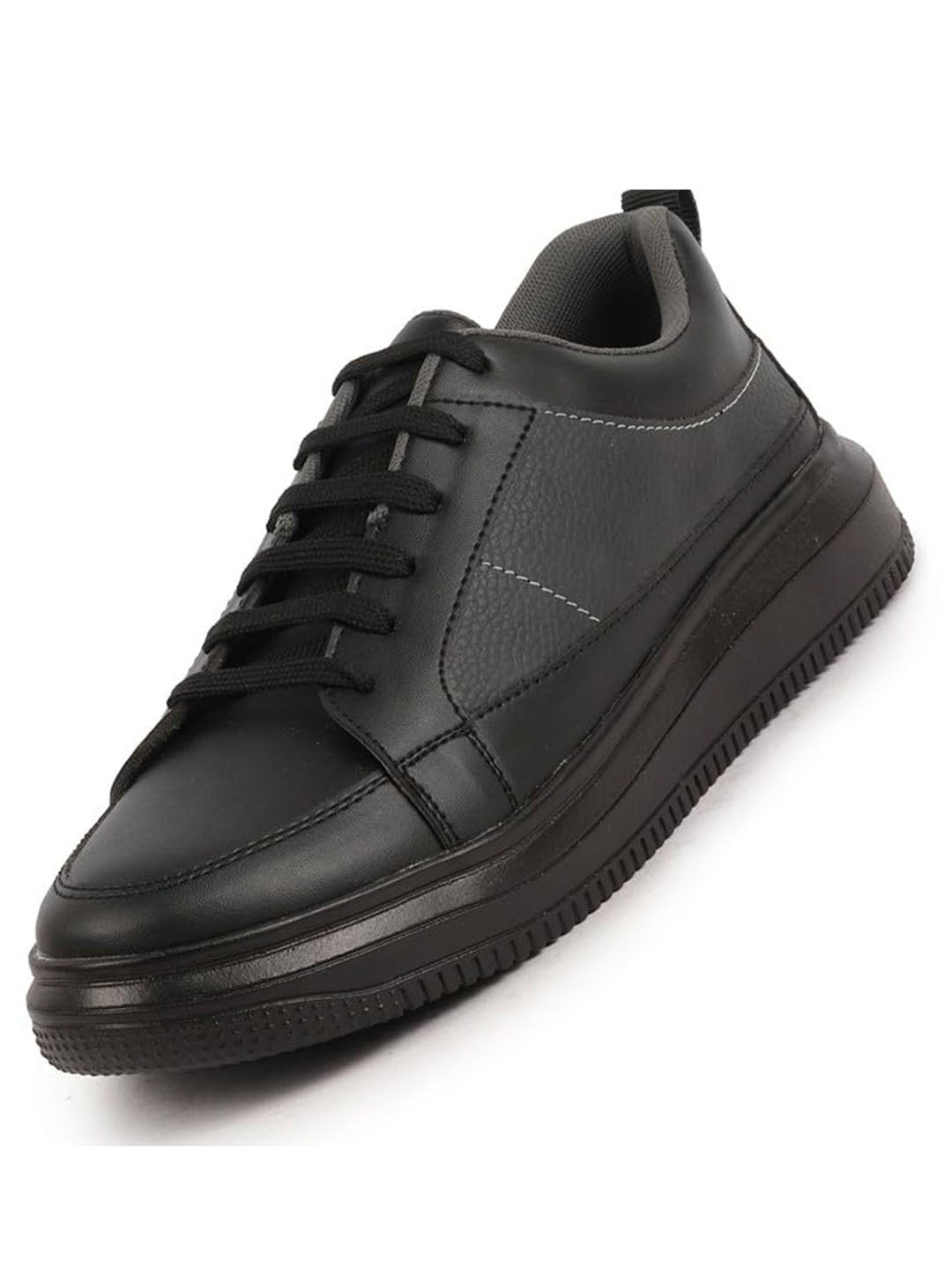 Shop Men's Black Chunky Lace Up Sneaker Casual Shoe Online  FAUSTO.in