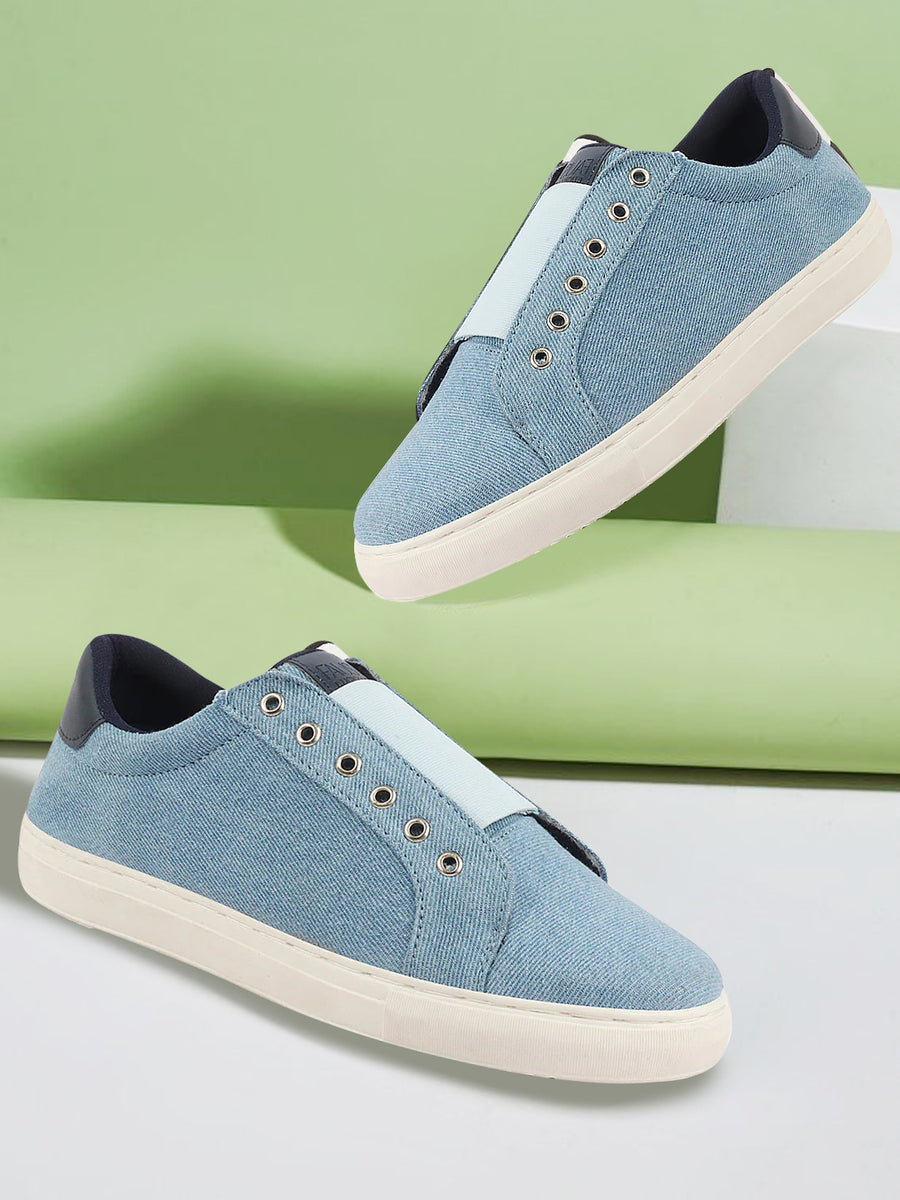 Shop Men's Sky Blue Comfort Canvas Sneaker Shoes Online