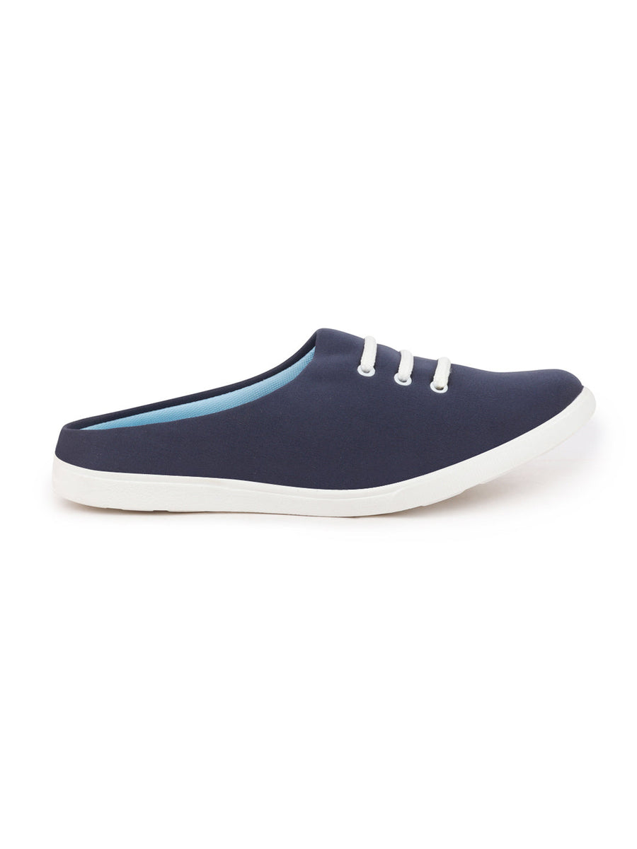 Shop Men Navy Blue Casual Canvas Slip-On Shoes Online