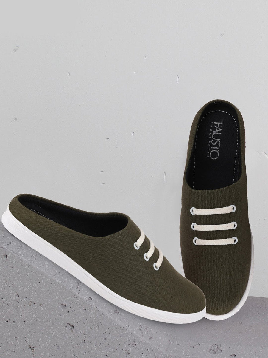Olive slip on sneakers outlet