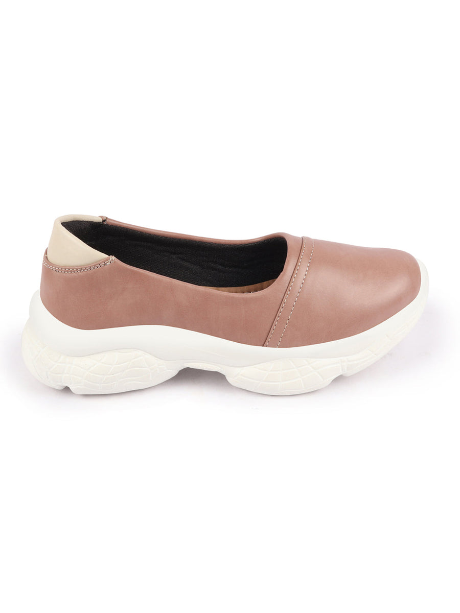Buy Women Peach Outdoor Fashion Design Slip On Shoes Online