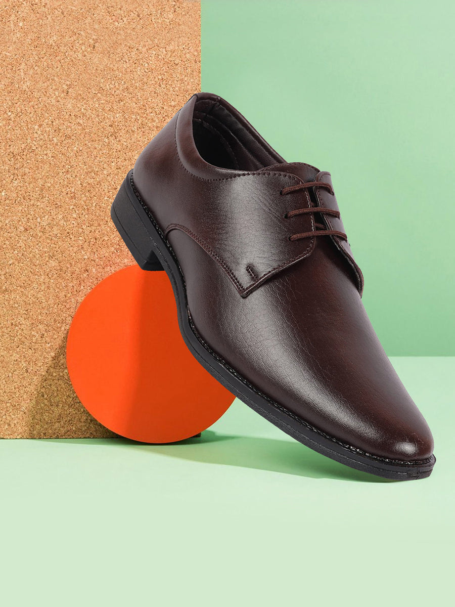 Buy Men Brown Formal Office Work Lace Up Derby Shoes Online