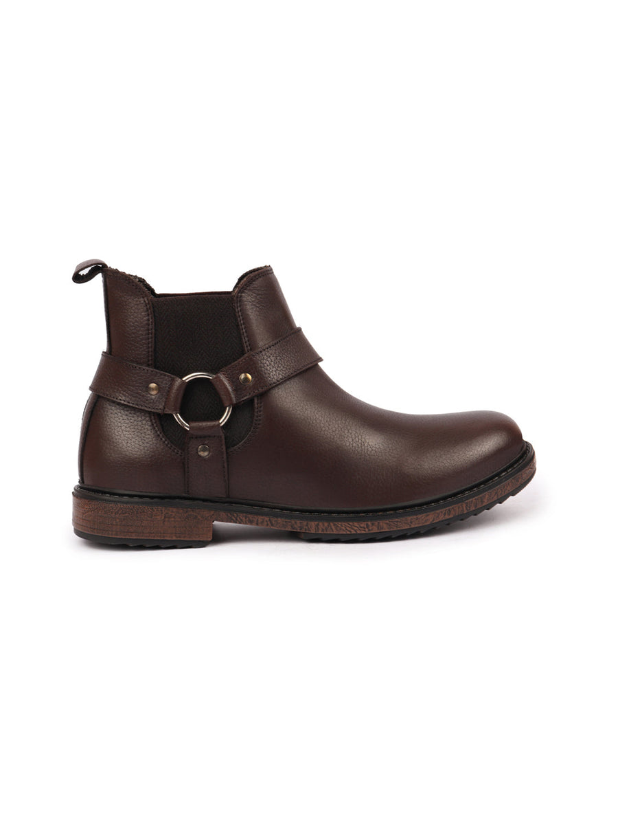 Mens ankle high work top boots