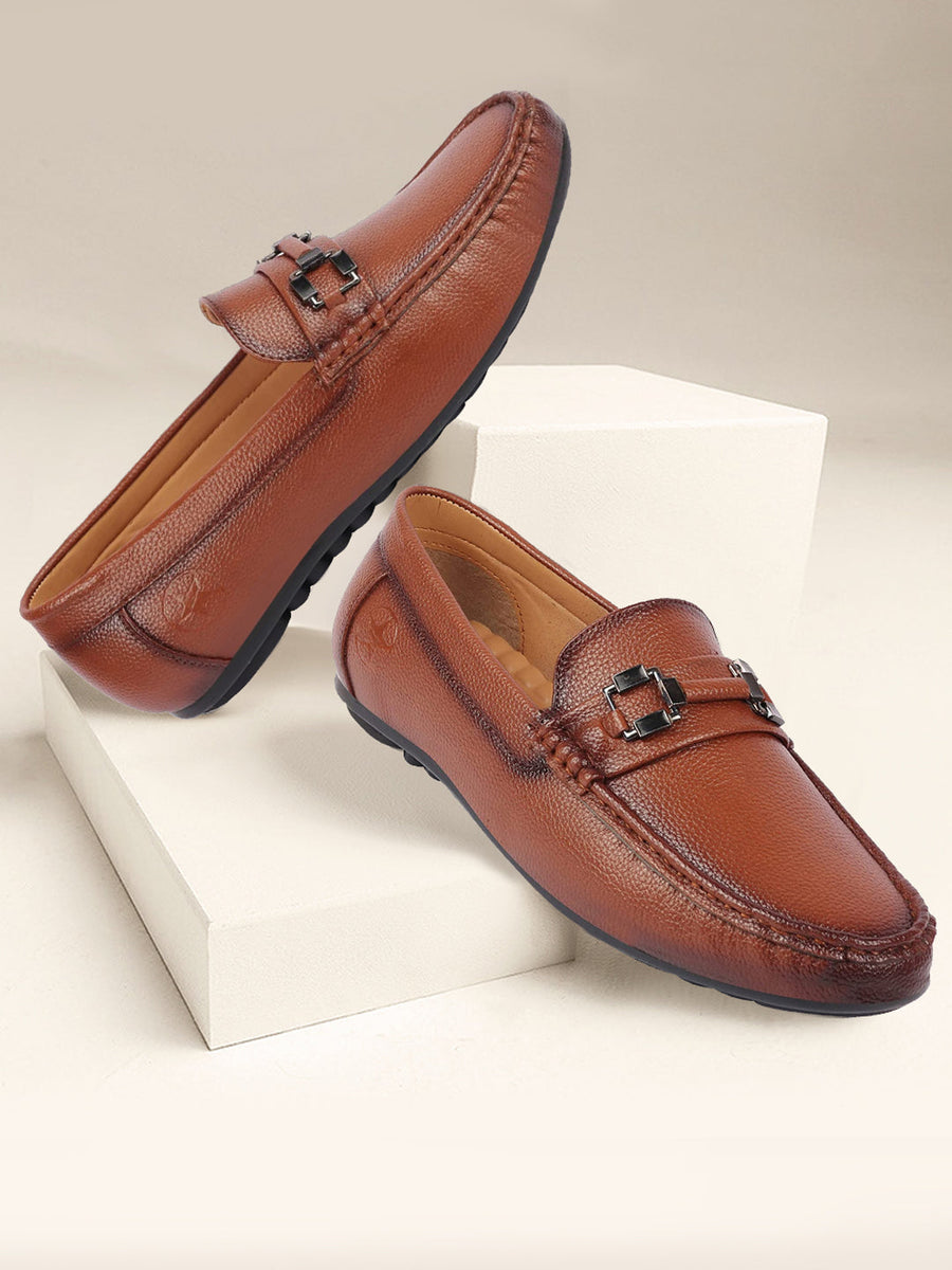 Buy Men Textured Casual Classic Slip On Moccasins Loafers