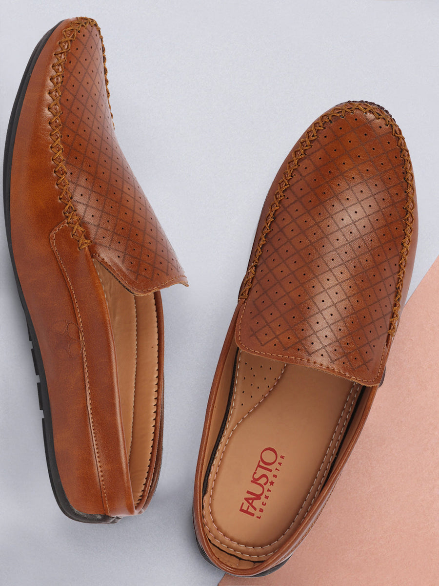 Mens slip on loafer shoes clearance