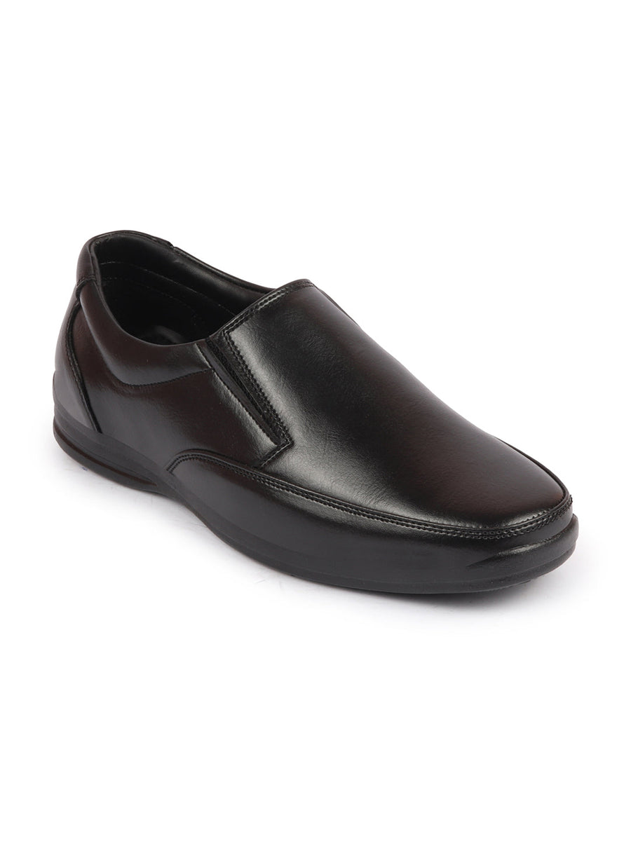 Mens black formal slip on shoes store