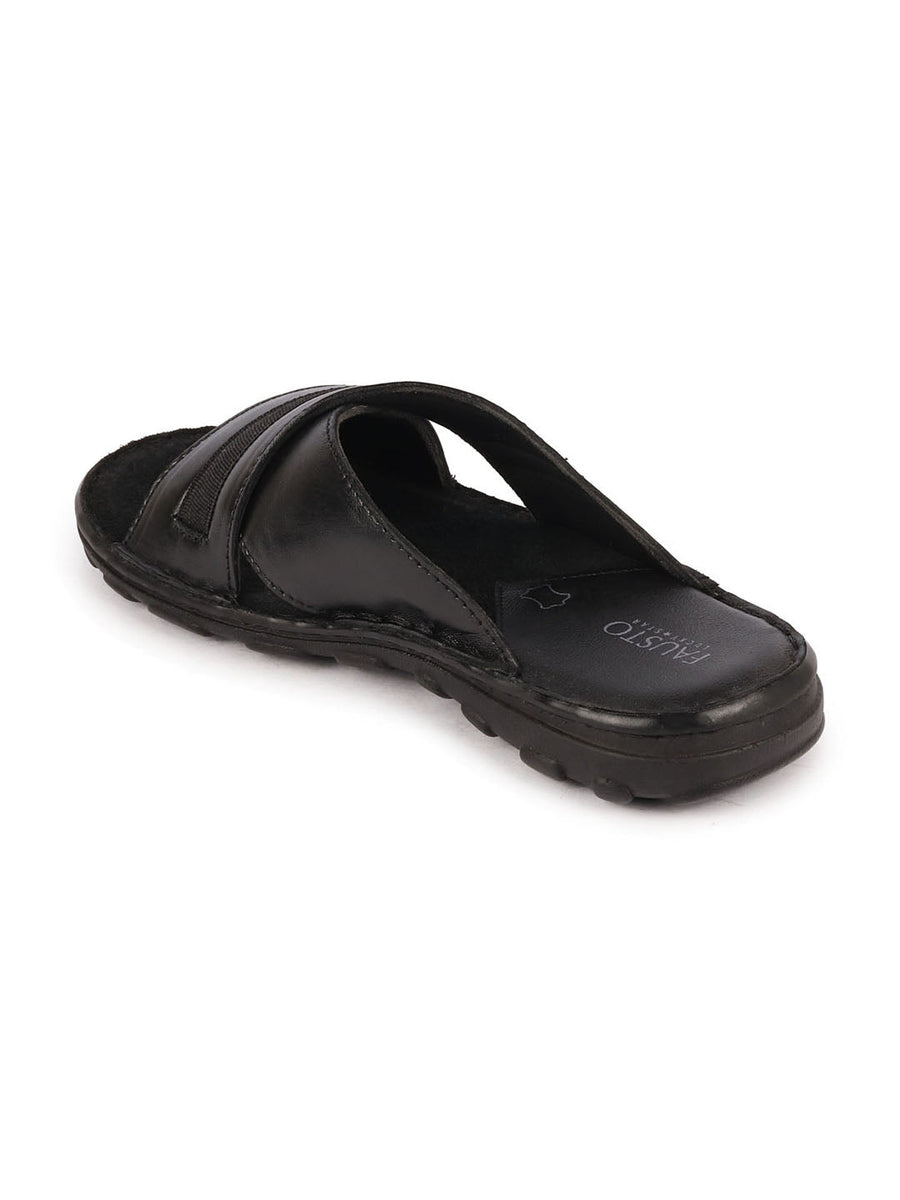 Genuine leather slippers hotsell