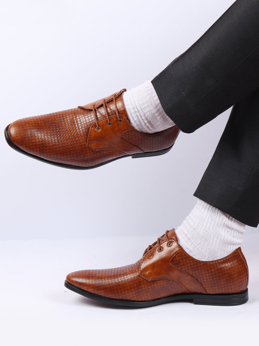 Tan Brown Formal Shoes Shop Men Tan Pattern Design Formal/Office