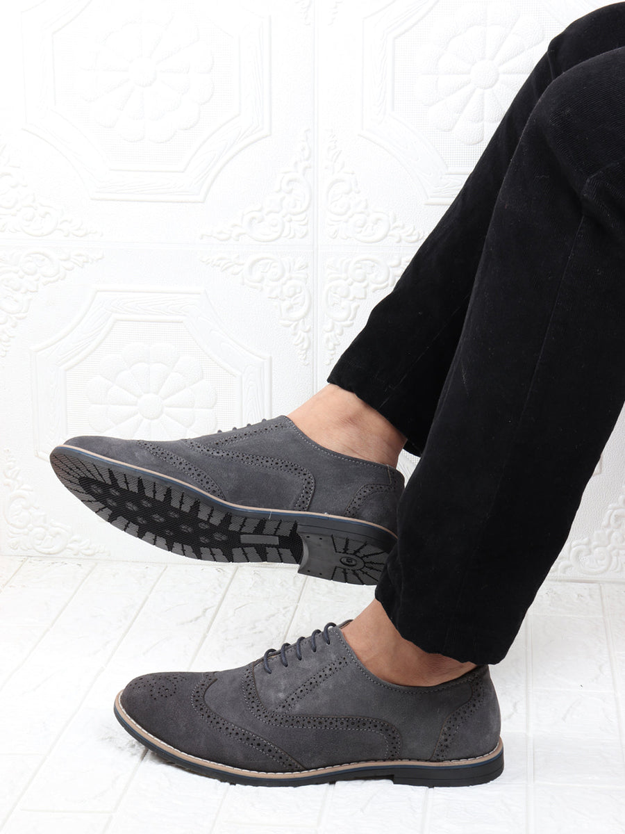 Grey suede brogues mens deals