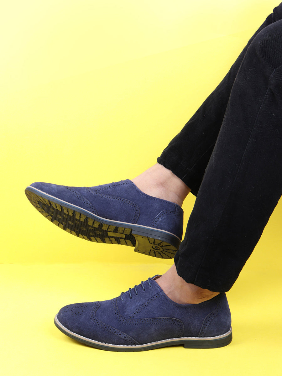 Navy suede brogues mens hotsell