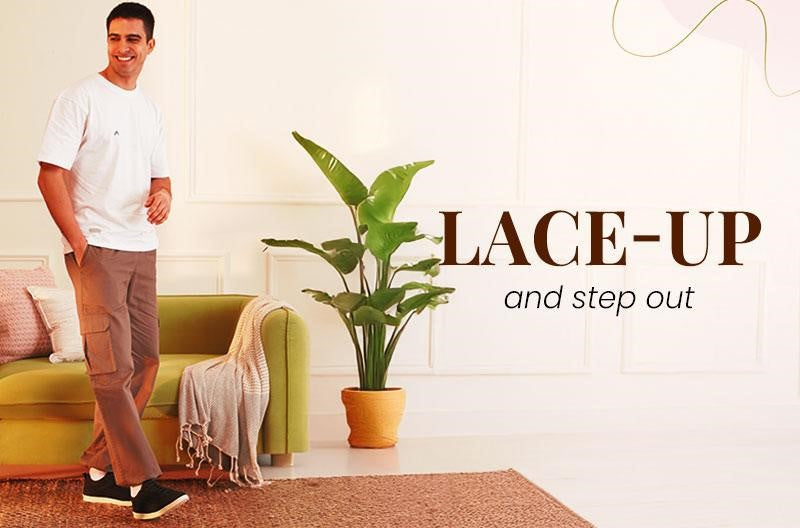 lace up shoe banner