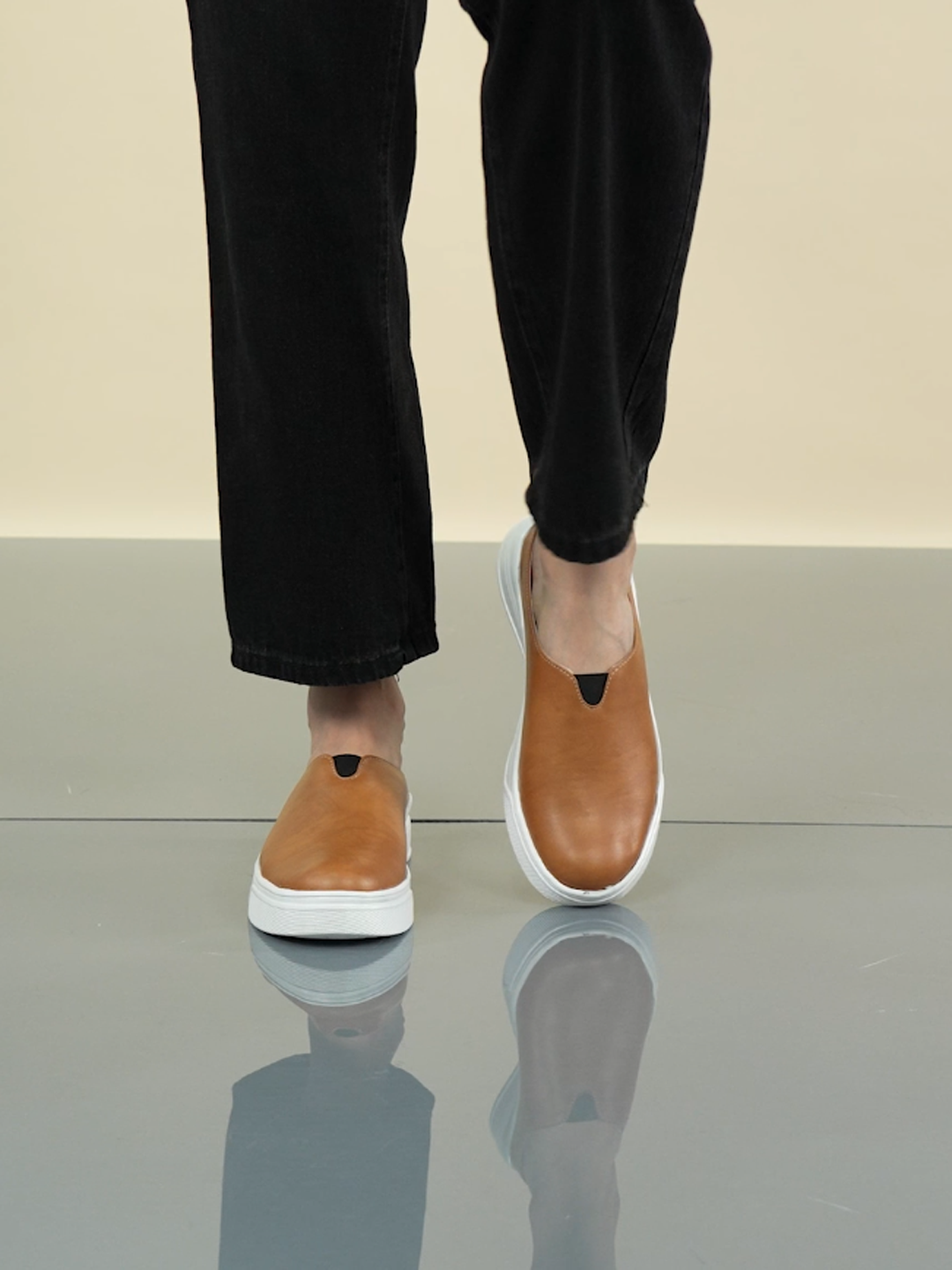 Shop Women Camel Outdoor Fashion Comfort Open Back Platform Heel Slip On Casual Shoes Online.