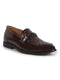 Men Tan Casual Patent Leather Slip-On Loafers