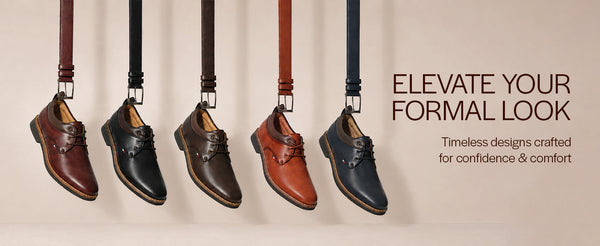 Men Brown Formal Oxford Lace Up Derby Shoes with TPR Welted Sole