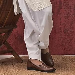 Men Black Broad Feet Traditional Wedding Slip On Ethnic Juttis and Mojaris|Party Slip On Evening Shoes|Striped Textured Mojaris