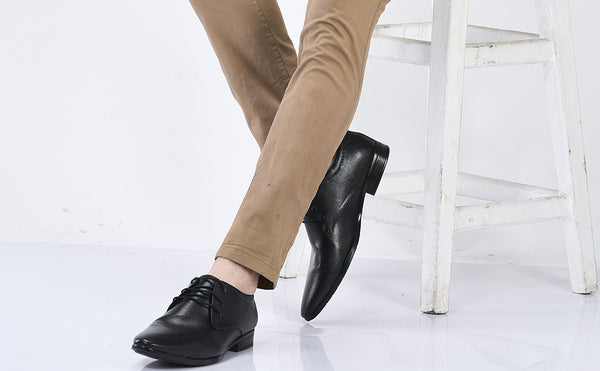 Basics Men Black Formal Office Lace Up Shoes