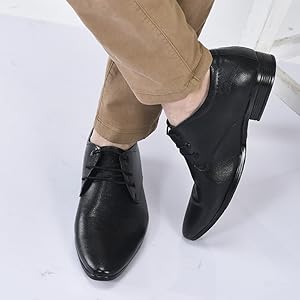 Basics Men Black Formal Office Lace Up Shoes