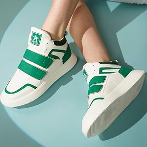 Men Blue Colorblocked High Top Velcro Adjustable Classic Sneakers|Memory Cushion Insole|Street Fashion Hi-Top Sneakers