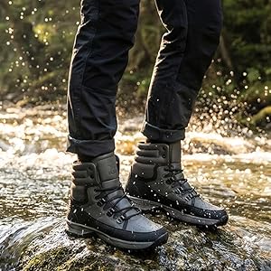 Men Tan High Top 3-Eye Lace Up High Ankle Winter Biker Boots|Trekking Boots|Hiking Boots|Basketball Shoes|Good Sole Grip Traction