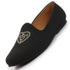Men Black Traditional Ethnic Embroidered Design Velvet Slip On Juttis & Mojaris For Party|Wedding|Festival