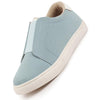 Women Sky Blue Elastic Closure Stitched Comfort Slip On Sneaker Shoes