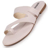 Women Lavender Toe Ring Slip On Flats Slippers