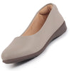 Women Platform Heel Ballet Comfortable Everyday Casual Shoes Soft Vegan Leather Ballerinas Formal Slip On Shoes