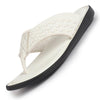 Men White Casual Outfit Ortho T-Strap Thong Slippers|Memory Cushioned Footbed|Ultra Lightweight and Comfort Slip On Slipper