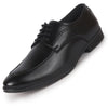 Men Black Premium Formal Round Toe Lace-Up Shoes | Classic Derby Style Office Dress Shoes with Memory Cushioned Insole | Anti-Slip TPR Sole