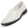 Men White Party Ethnic Patent Textured Print Slip On Juttis and Mojaris|Wedding Slip On Shoes|Evening Comfort Insole Mojaris