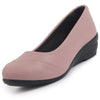 Women All Day Comfort Wedge Heel Slip On Ballerina Shoes Elegant Work Flats Office Formal Slip On Shoes