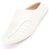 Men White Back Open Stylish Design Slip On Shoes