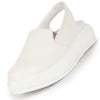 Women White Height Enhancer Elastic Closure Back Strap Platform Heel Slip On Shoes|Stylish|Chunky|Weekend|Classic Sneaker Shoes