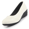 Women All Day Comfort Wedge Heel Slip On Ballerina Shoes Elegant Work Flats Office Formal Slip On Shoes