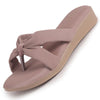 Women Lavender Bow Design Dual Strap Office Party Ortho Slip On Sandals|T-Strap Thong Slippers|Light Traditional Outfits, Festive Kurtis, Salwar Suit Set