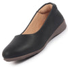 Women Platform Heel Ballet Comfortable Everyday Casual Shoes Soft Vegan Leather Ballerinas Formal Slip On Shoes