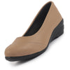 Women All Day Comfort Wedge Heel Slip On Ballerina Shoes Elegant Work Flats Office Formal Slip On Shoes