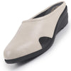 Women Cream Back Open Flatform Formal Slip On Mules Clogs Outings|All Day Comfort|Office Shoes