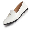 Men White Patent Glossy Ethnic Embroidered Design Slip On Shiny Juttis & Mojaris For Party|Wedding|Festival