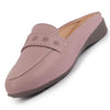 Women Perforated Strap Mule Wedge Formal Moccasin Casual Slip On Backopen Loafers Work Office Wear Shoes