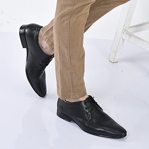 Basics Men Black Formal Office Lace Up Shoes