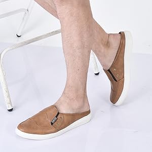 Men Olive Green Casual Slip-On Shoes