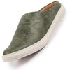 Men Olive Green Back Open Stylish Design Slip On Shoes