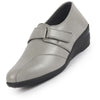 Women Grey Outdoor Fashion Hook and Loop Platform Heel Wedges